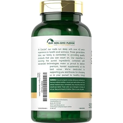 Carlyle Organic Spirulina Tablets 3500mg | 500 Count | Non-GMO & Gluten Free Supplement