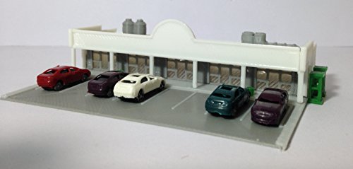 Outland Models Train Railway Shopping Centre/Mall W Parking Lot & Cars Z Scale #TOP1