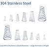 Ressorts De Compression Coniques En Inox 304 - Fil 1.0mm - Dimensions Au Choix