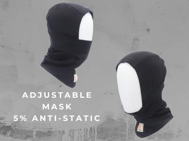 BOCOMAL FR Balaclava Flame Resistant Face Mask Hood Arc Rated 10oz Modacrylic Blend One Size - Image 4