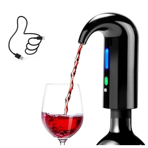Electric Wine Decanter, CorporateGiftPro Electric Wine Aerator, Wine Pourer and Wine Gifts for Wine Lovers (Black - SW-EA01)