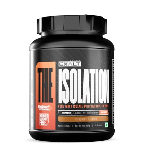 Image of The Isolation Pure Whey Isolate With Digestive Enzymes | 25g Protein | 5.6g BCAAs | 150mg Digestive Enzyme | Zero Added Sugar | Whey Isolate (907 gm, Chocolate)
