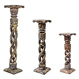 Dekorative Säule im Antik Look mit gedrehtem Design und zeitloser Eleganz