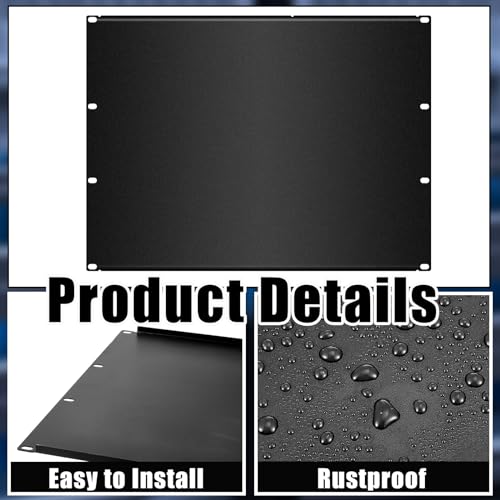 Image of Leinuosen 2 Pcs 8U Blank Rack Panels, 19 in Metal Server Rack Covers