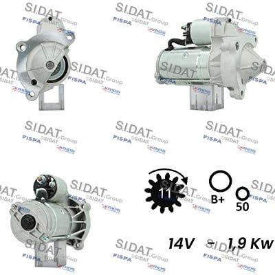 SIDAT MOTOR DE ARRANQUE S12VA0035A2 Compatible con PEUGEOT 308 SW II LC, LJ, LR, LX, L4 3008 SUV M, MC, MR, MJ, M4 308 II Hatchback LB, LP, LW, LH, L3, CITROËN C4 II Hatchback NC