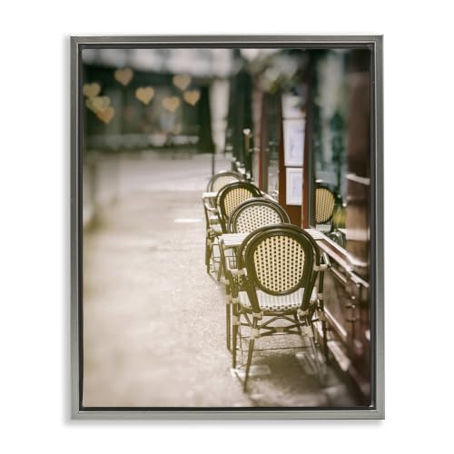 Urban Cafe Street Scene Travel, 16 x 20 Inch Canvas in Floater Frame