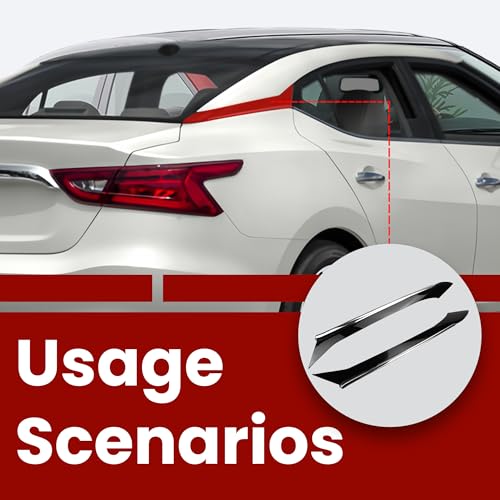 Windshield Rear Pillar Molding Trim Set Compatible with Nissan Maxima 2016 2017 2018 2019 2020 2021 78873-9DJ1A 78872-9DJ1A by HocvrlX - Image 4