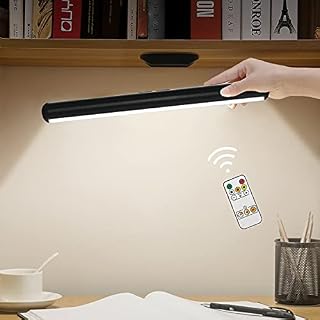 Rechargeable Battery LED Lights Bar 2000mAh , Hapfish Magnetic 5W Steplessly Dimmable Under Cabinet Light with Remote Control, 3 Color Modes, USB Touch Lamps for Bedroom, Living Room, Mirror, Kitchen