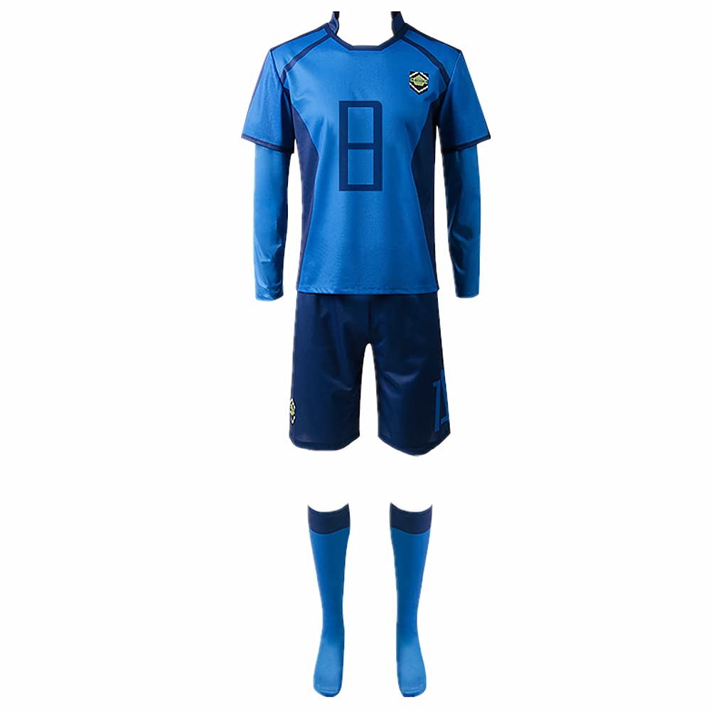 Charous Anime Manga Blue Lock Cosplay Bachira Meguru Sportbekleidung, Anzüge, Unisex, Sportkostüm für Cosplay