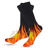 Heated Socks (Battery Included) - Battery Operated Thermal Socks for Men & Women - Rechargeable Electric Socks with 3 Heat Settings for Chronically Cold Feet - Indoor & Outdoor Winter Boot Socks