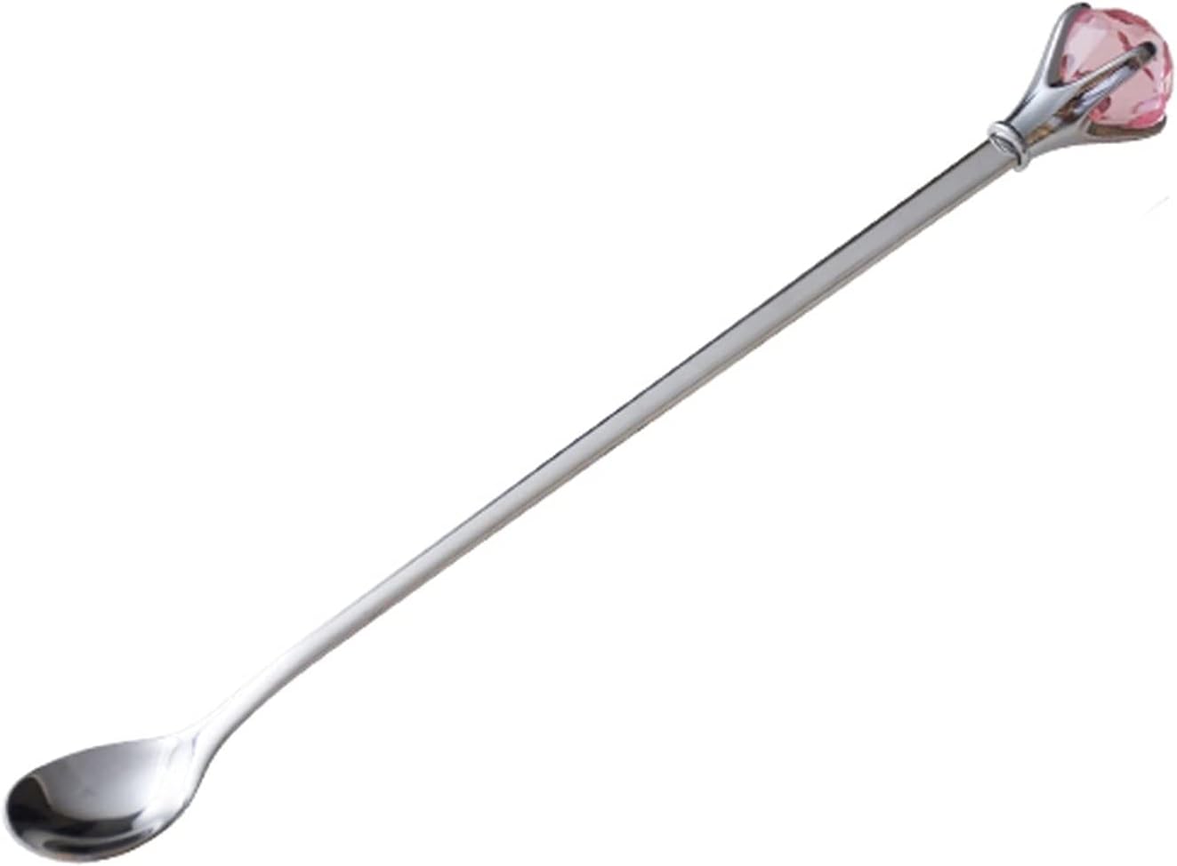 Teaspoons Stainless Steel Diamond Spoon Coffee Spoon Smoothie Spoon Stir Spoon Milk Tea Stir Spoons for Home Kitchen (Size : 4pack) ()