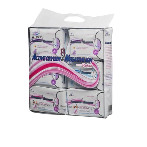 TIENS Compresas sanitarias con oxígeno activo e iones negativos, compresas y compresas para día y noche, frescura higiénica y protección menstrual