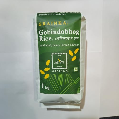 Image of Grainka Gobindobhog Rice || 1 KG || Aged rice || Ambemohar /Jeera Samba || No Preservatives (1 Kg, Pack of 1)