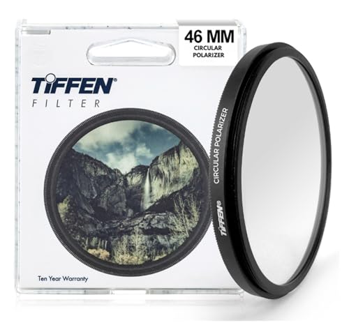 Tiffen 46mm Slim Circular Polarizer Filter for Camera Lens, Glare Control, Contrast Increase, Color Enhancing