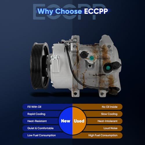 Image of ECCPP A /C Compressor with Clutch Fit for Kia Sorento 2.4L 2016 | Fast Cooling AC Compressor