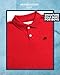 AEROPOSTALE Boys Polo Shirt - Comfort Stretch Classic Fit Short Sleeve Pique Athletic Golf Polo Shirt for Boys (Sizes: 8-16), Size 14-16, Red