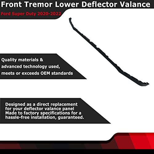 Fexon Front Tremor Lower Deflector Valance Panel Compatible With 2020 2021 2022 Ford Super Duty F250 F350 F450 F550 Replaces Lc3Z-17626-Ca #TOP2
