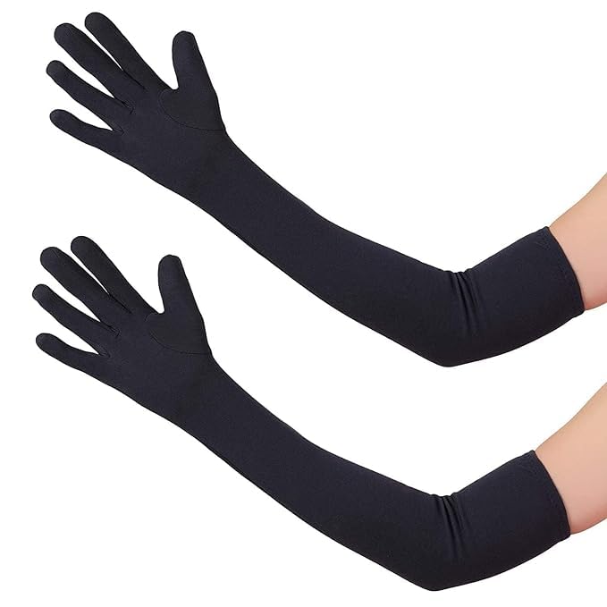 F Y V Cotton Full Finger Hand Arm Sleeves for Unisex – UV Sunburn and Dust Protection Arm Covers for Outdoor Riding Driving Biking and Daily Use