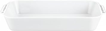 Pillivuyt Porcelain Extra Deep Rectangular Roaster With Ears, Large - 13-by-9-by-2-1/2-Inch
