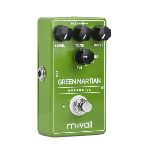 MOVALL MP105 Pédale d'effet pour guitare Martian Overdrive Vert compacte bypass - 3