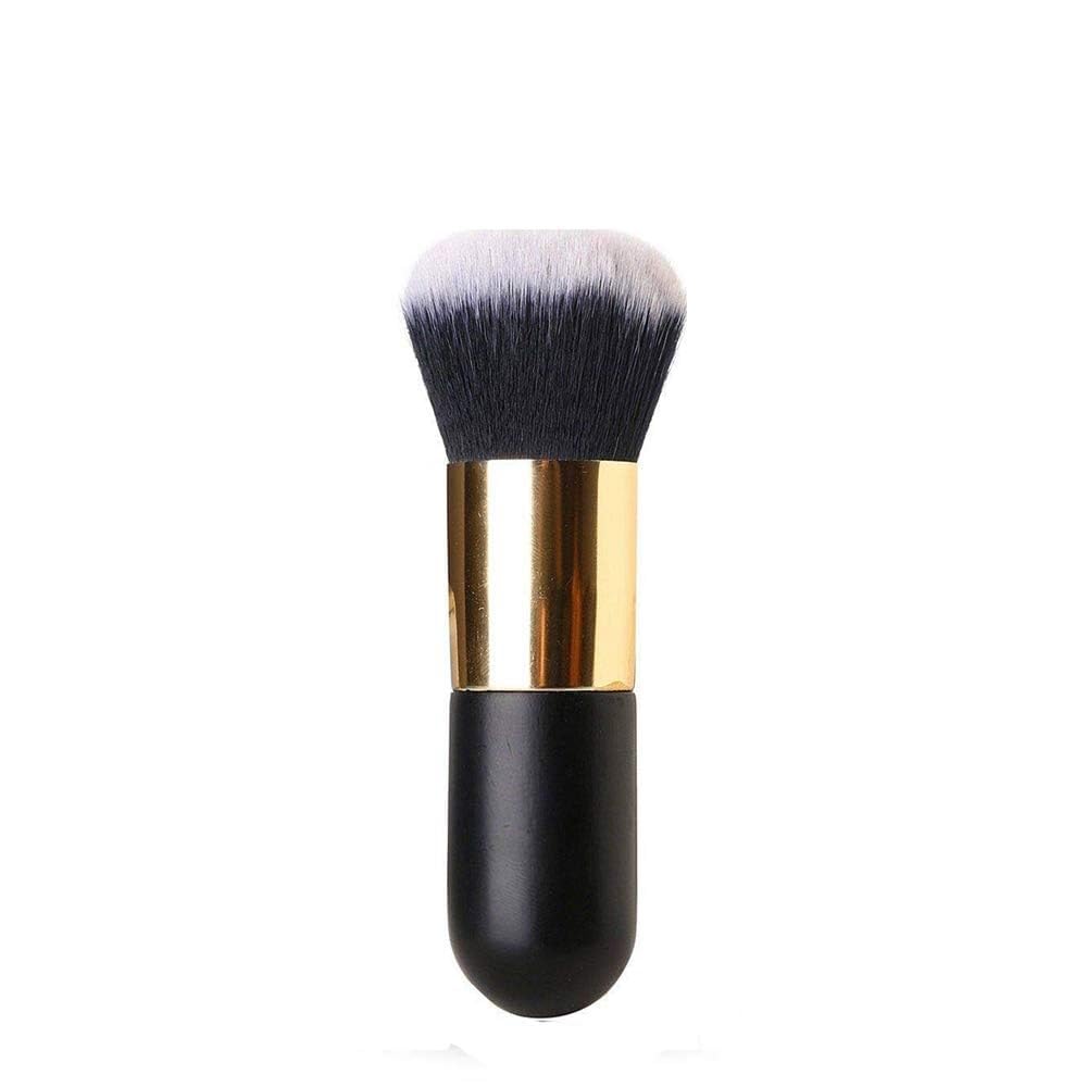 MF Face Powder Makeup Brush, Single Large Blush Brush for Blending Makeup Black Golden-image-28