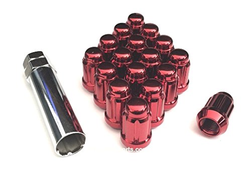 12x1.5 Spline Tuner Lug Nuts Wheel Locks (20 Lugs & 1 Key Included) (12mmx1.50 Thread Size) (Pink)