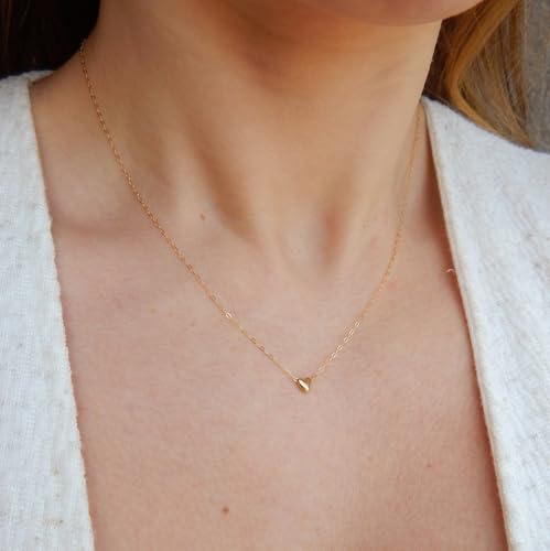 AGAPRIME JÓIAS, Gargantilha Feminina em Ouro 18k Com Coração