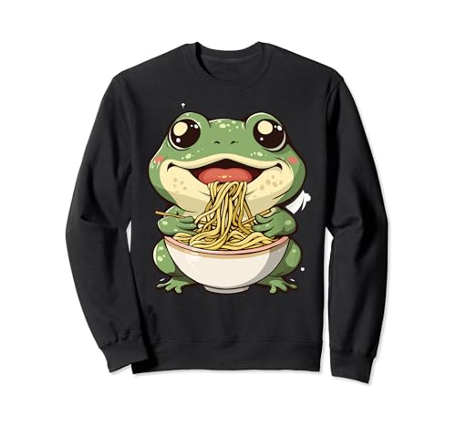 Frog Loving Ramen Kawaii Japonés Neko Frog Anime Sudadera
