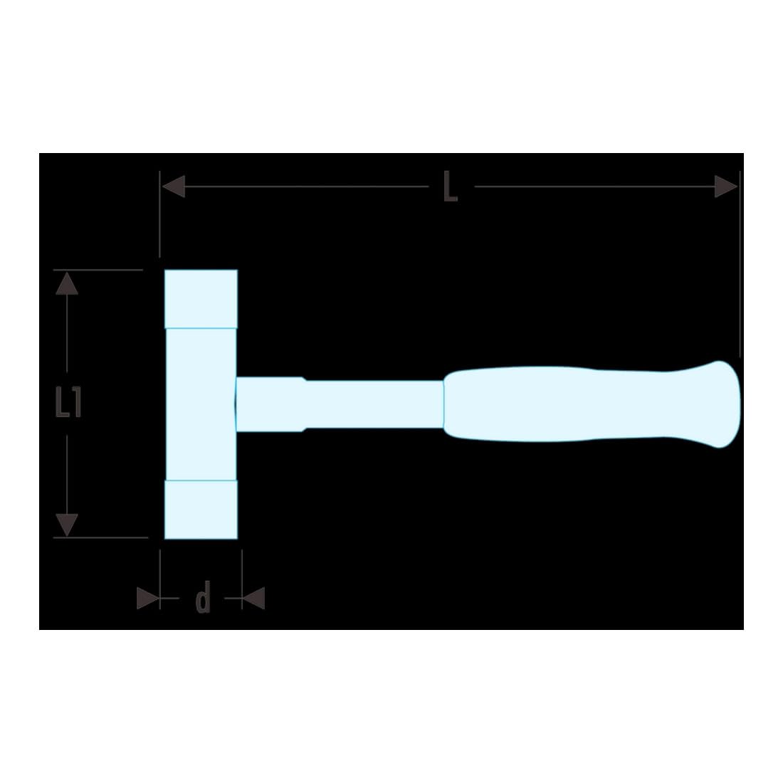 Facom 212A.60SLS - Martillo antiretroceso (SLS, 60 mm)