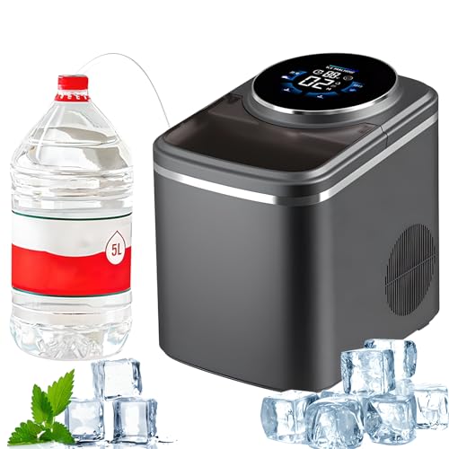Ice Maker Machine Countertop - 1.5L Capacity,Led Display,16 Cubes in 12 Mins,16Kg/24H Output,Portable Ice Cube Maker for Home Bar Kitchen Office
