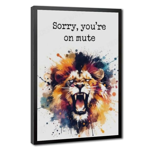 Affiche animaux drôles toile déco pour dynamiser votre bureau et chambre 61 cm