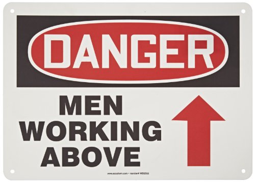Panneau de chantier danger au-dessus Accuform pour zone logistique