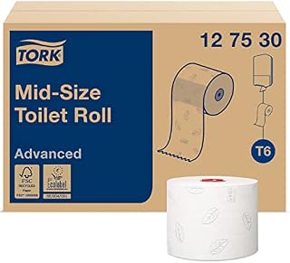 Tork D8225 Advanced Compact Auto Shift Toilet Paper Roll, 100m, White, Pack of 27