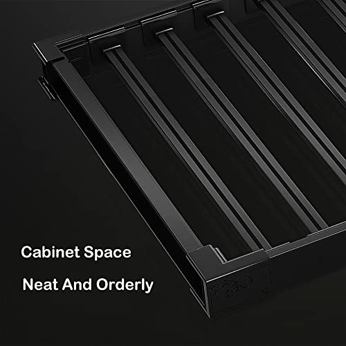 BIENKA Pull Out Trousers Rack Clothes Organizers Extendable Trousers Rack Wardrobe Pull-Out Trousers Rack For Closet Clothes,Space Saving And Storage (Color : Wit, Size : L)