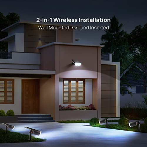 Solar Spot Lights Outdoor, Consciot 16 Leds Ip67 Waterproof Solar Outdoor Lights, Auto On/Off Solar Landscape Spotlights, 2-In-1 Adjustable Wall Lights For Garden Yard Pathway, 4 Pack (Cool White) #TOP3