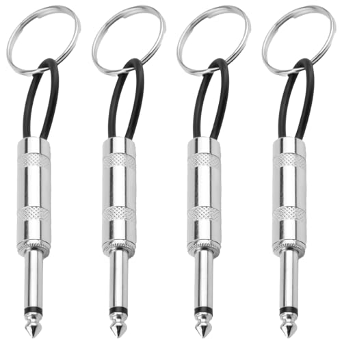 4pcs Guitar Plug Keychain for Marshall JCM800 Key Rack Hook, Key Holder, Key Holder Wall Mounted Wall Mount Key Storage, Anti-Lost Guitar Amp Plug Key Chain, Music Enthusiasts Music Lover Gifts