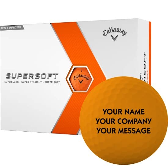 Callaway Golf 2023 Supersoft Matte Orange Personalized Golf Balls