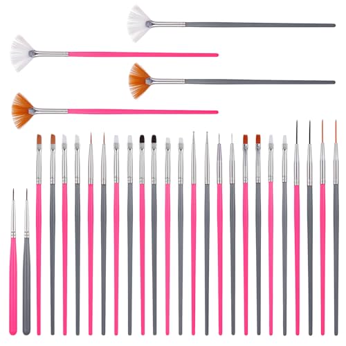 30 PCS Food Paint Brush Food Safe Paint Brushes Cake Decorating Brushes Set for Fondant Cookie Icing Multi Function Pastry Painting Tool for Baking DIY Craft