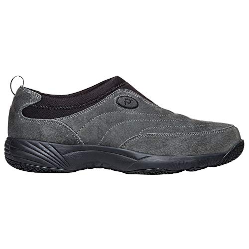 Propét Men M3850 Wash & Wear Slip-On Ii Slip Resistant Sneaker, Sr Pewter Suede, 15 Wide #TOP3