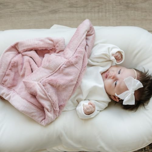 Image of SARANONI Luxury Security Blankets for Babies | Ultra-Soft Lush and Boutique Quality Baby Blanket | Ballet Slipper Pink, Mini - 15" x 20"