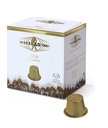Miscela d'Oro Cápsulas compatibles con Espresso Nespresso - Estuche completo - Todas las mezclas (dorado)