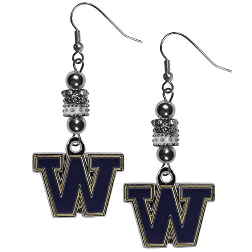 NCAA Siskiyou Sports Womens Washington Huskies Euro Bead Earrings One Size Team Color