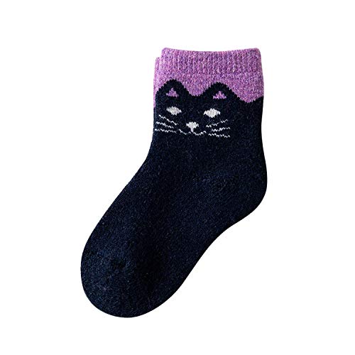 Pack of 6 Assorted Children Wool Socks Thick Thermal Warm Winter Cotton Crew Socks3