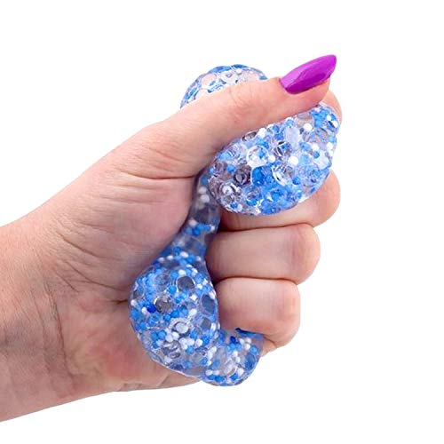 Entervending Stress Ball - Set of 12 Squeeze Balls - 2.75 Inch Gel Stress Balls for Kids - Stress Relief Toys of 6 Colors - Anti Stress Ball Pack - Fidget Squishy Ball