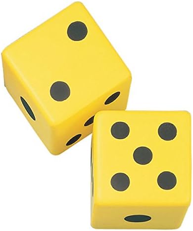 PerfectPitch 6 in. Coated Foam Dice44; Yellow & Black