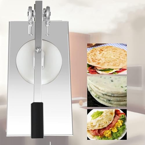 Sfogliatrice manuale per impasti e crosta di pizza, 18 cm, pressa manuale per pizza per casa e pizzerie, perfetta per negozi di torte, facile da usare, durevole e versatile