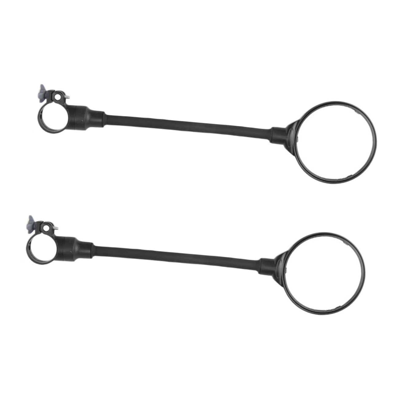Specchietto Retrovisore Bici 2 Pezzi in Alluminio Abs Acrilico Nero | Regolabile, Visione Larga e Nitida, per Bici Pieghevole e Bici da Strada, Set Doppio