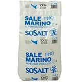 SOSALT DAL MARE DI TRAPANI Fine Sea Salt from Sicily, Foodservice Bulk Bag, (10kg) 22 lb, All Natural, Mediterranean Sea Salt Bulk, Kosher