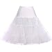 Women's Vintage Rockabilly Net Petticoat Skirt Tutu Underskirt 25" White(L)