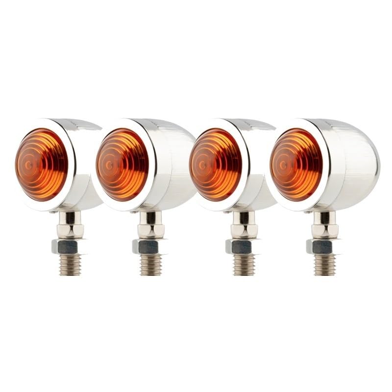 Clignotant de moto argenté style balle en finition chrome rétro pour CB650R